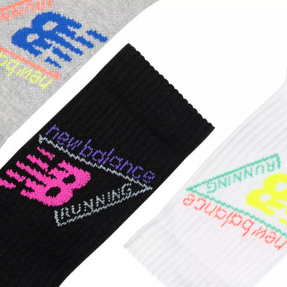 Men|Women Active Graphic Crew Socks 3 Pack / New Balance