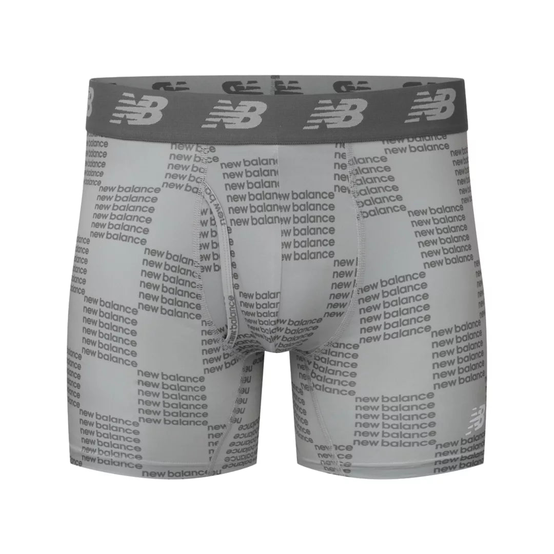 Men Mens Premium 6 Inch Boxer Brief with Fly 3 Pack / New Balance