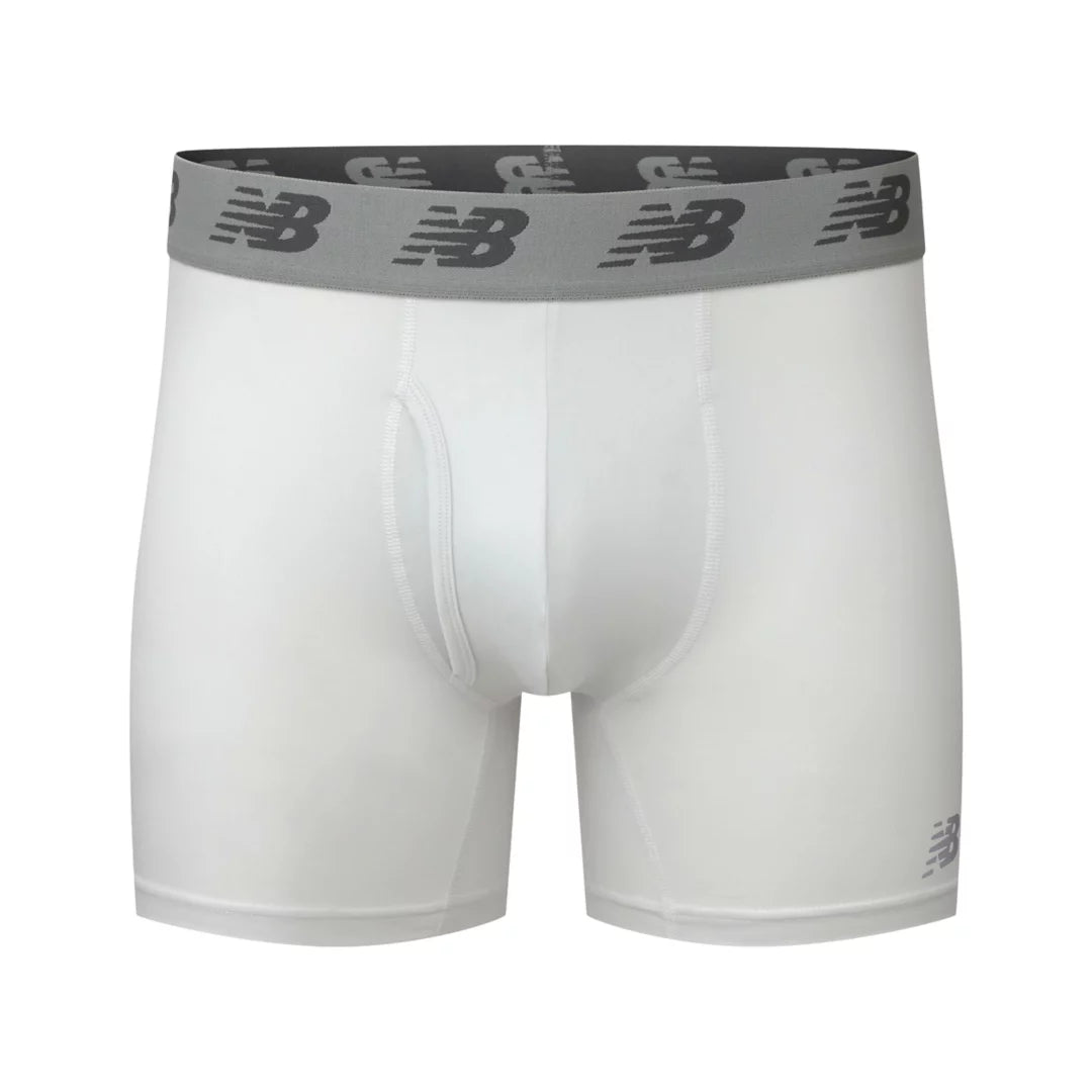 Men Mens Premium 6 Inch Boxer Brief with Fly 3 Pack / New Balance