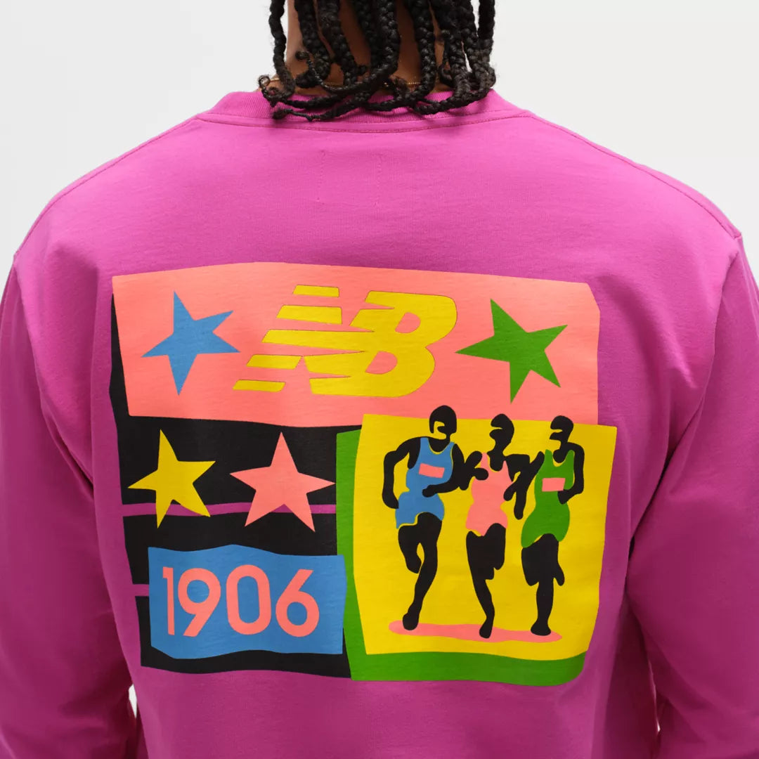Men Made in USA Graphic Long Sleeve T-Shirt / New Balance