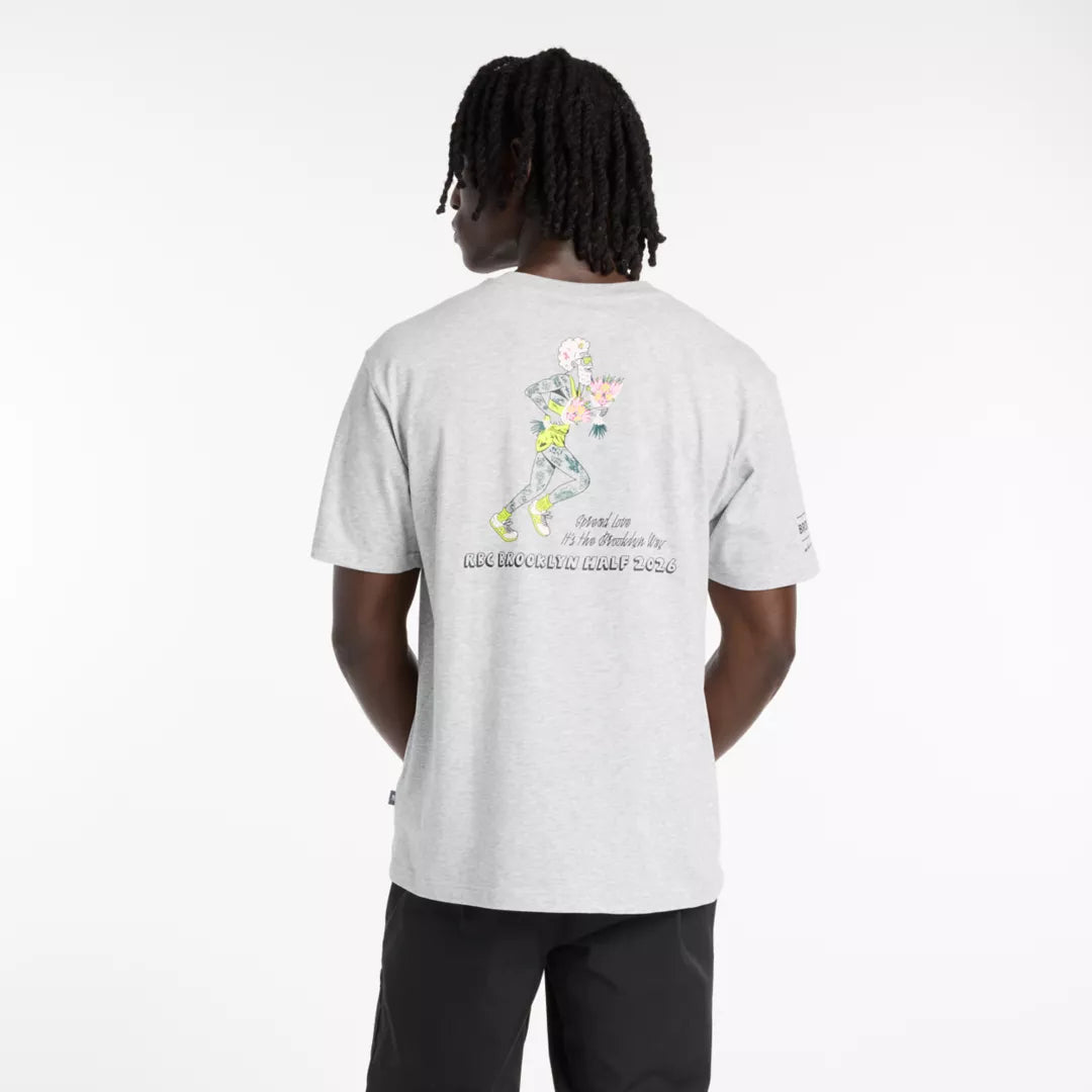 Men RBC Brooklyn Half Men's Graphic T-Shirt - Flowers / New Balance