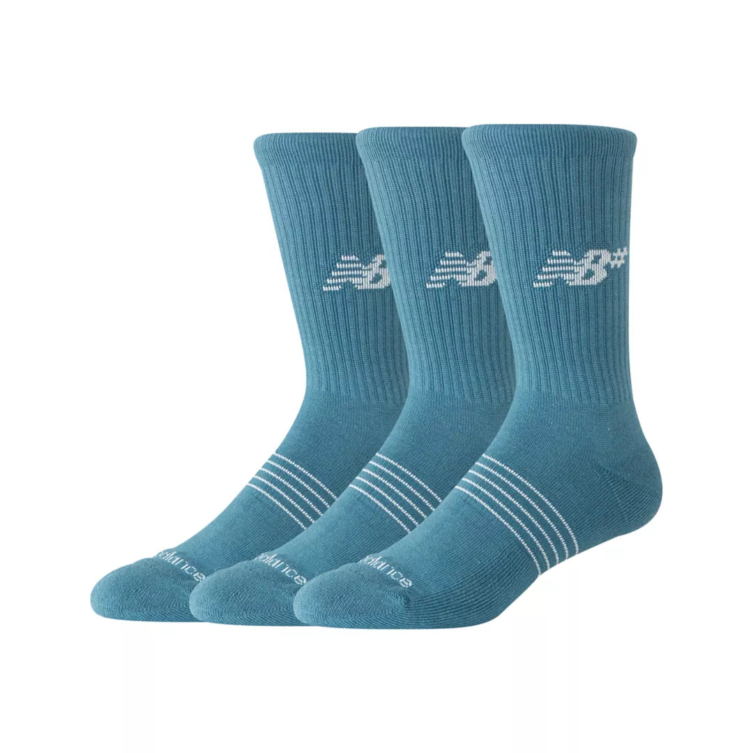 Men|Women Active Numeric Crew Socks 3 Pack / New Balance
