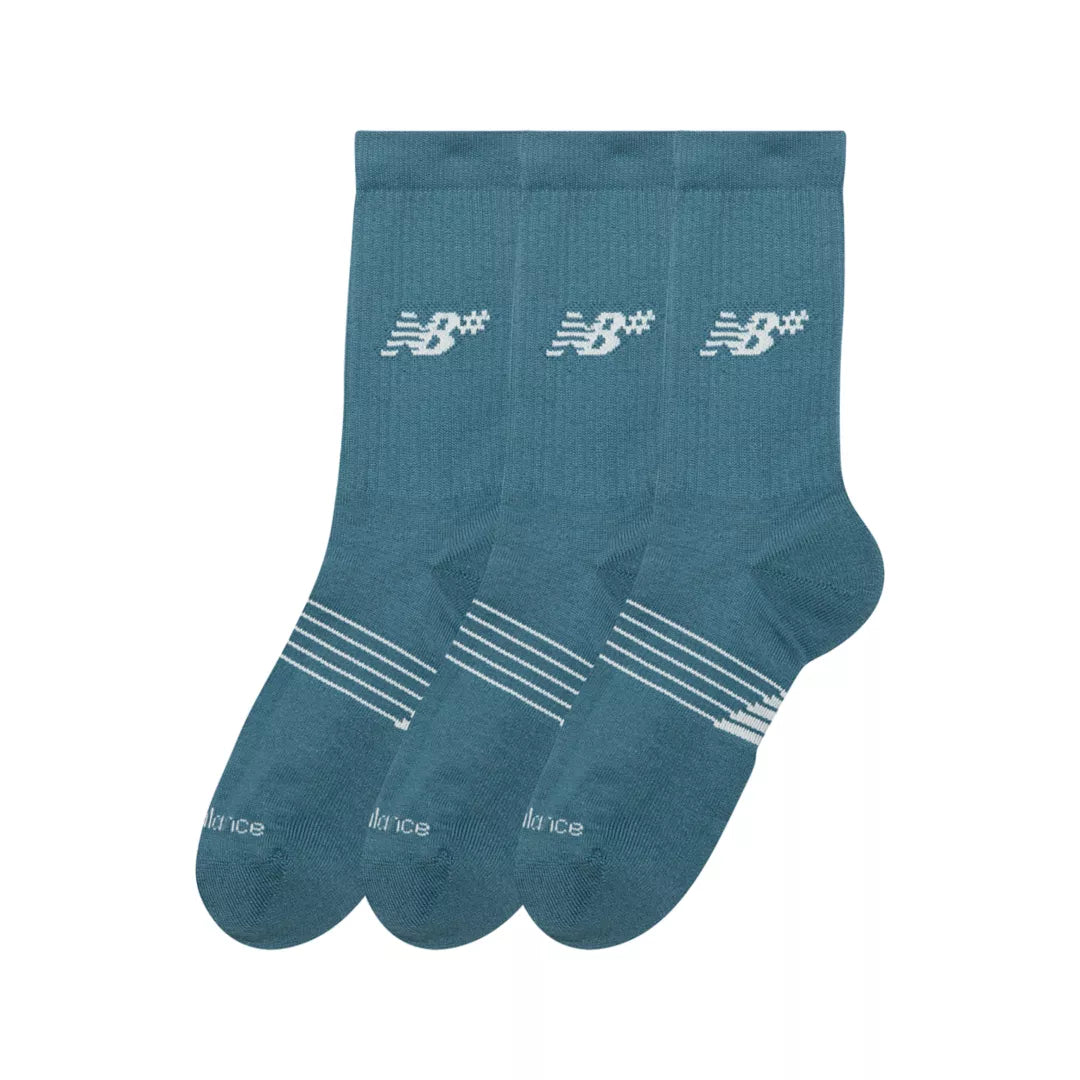 Men|Women Active Numeric Crew Socks 3 Pack / New Balance