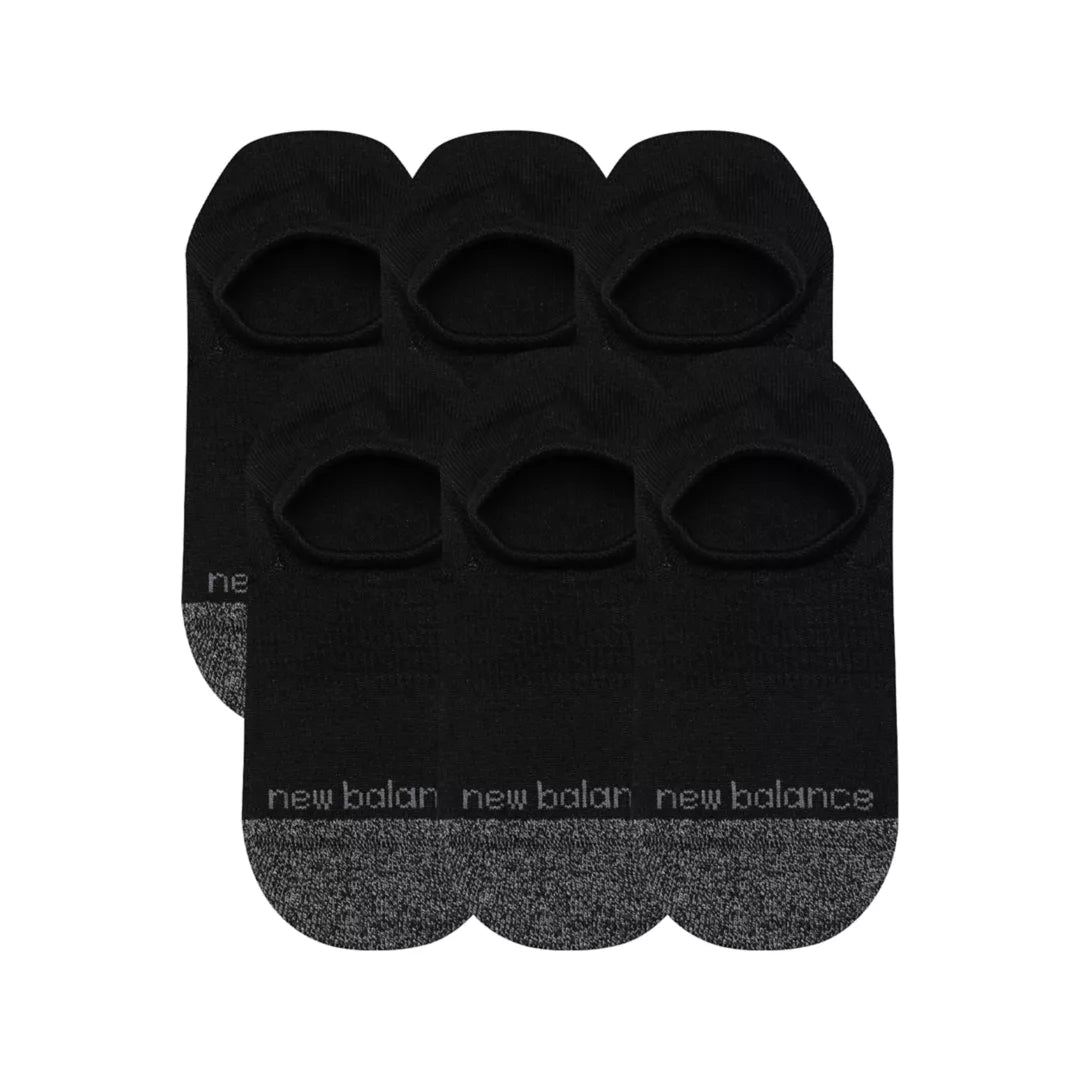 Men|Women Active Invisible No Show Socks 6 Pack / New Balance
