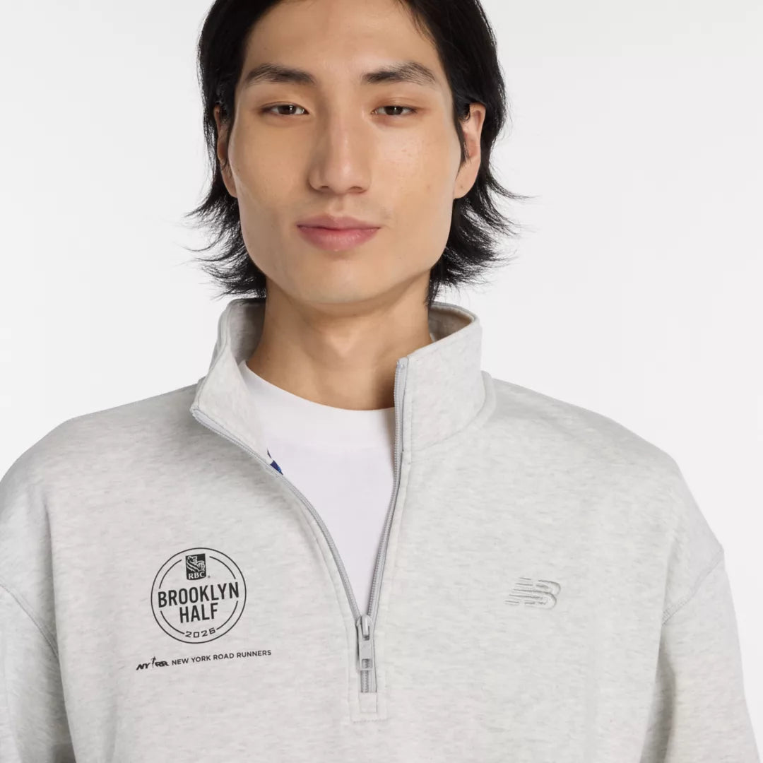 Men RBC Brooklyn Half Athletics Fleece 1/2 Zip / New Balance
