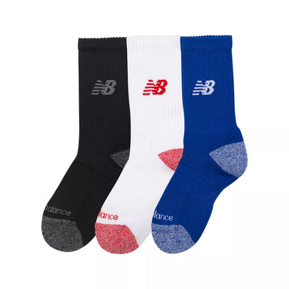 Kids Youth Active Crew Socks 3 Pack / New Balance