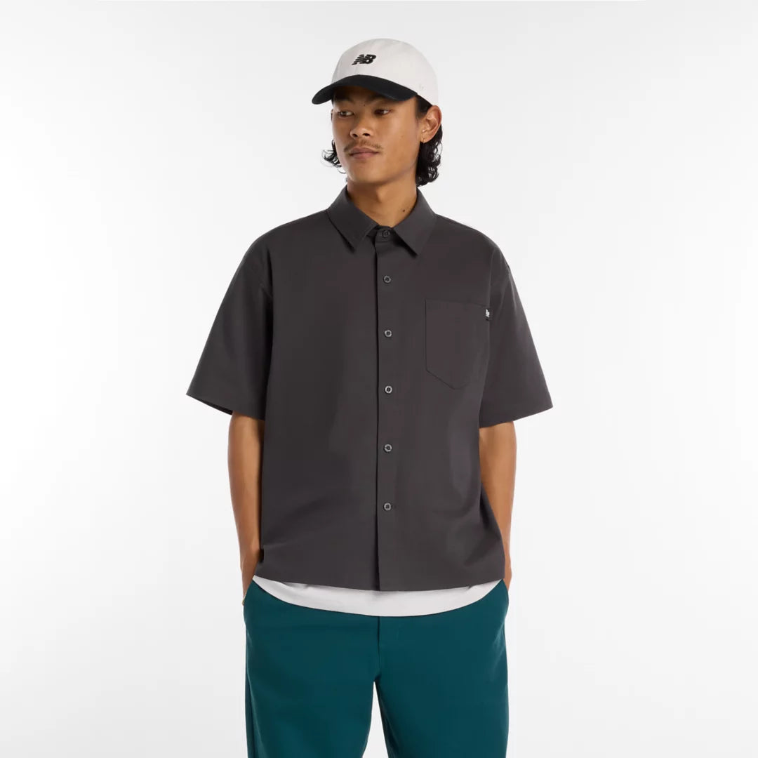 Men Numeric Button Up Shirt / New Balance