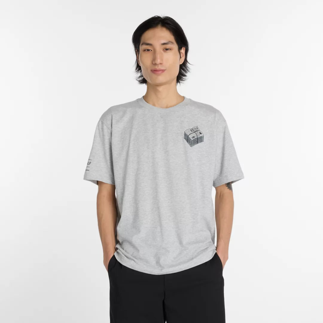 Men RBC Brooklyn Half Men's Graphic T-Shirt - Newspaper / New Balance