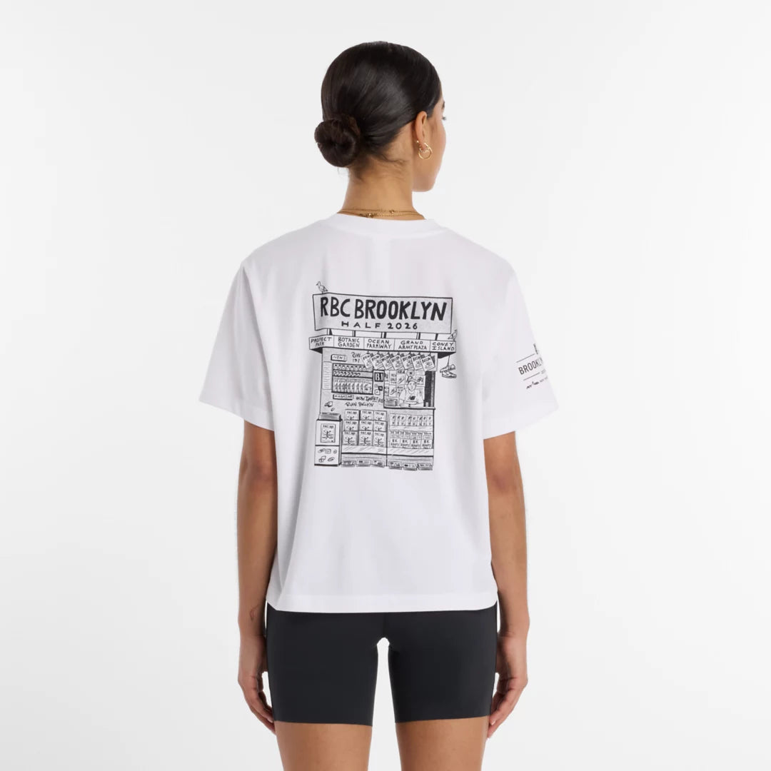 Women RBC Brooklyn Half Women's Graphic T-Shirt - Newspaper / New Balance