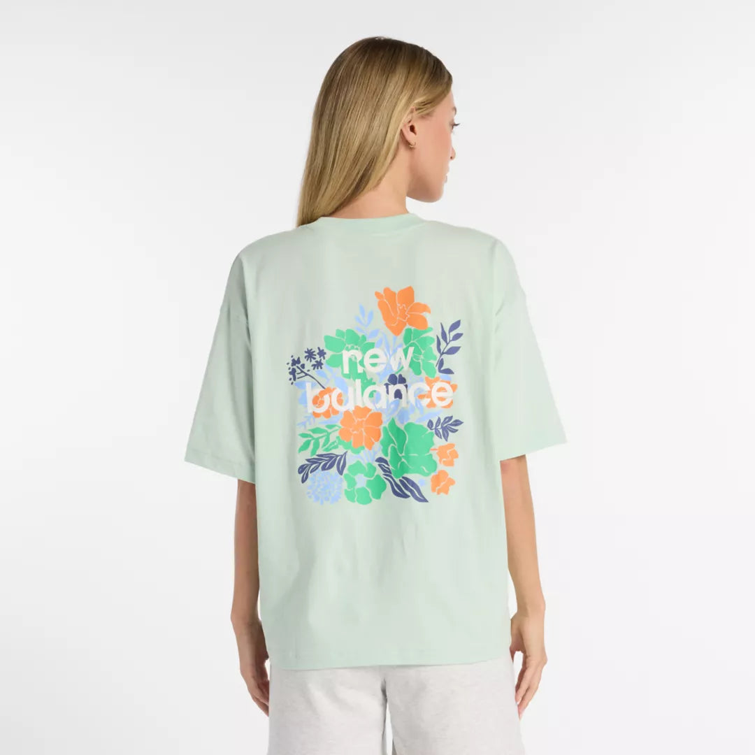Women Flower Oversize T-Shirt / New Balance