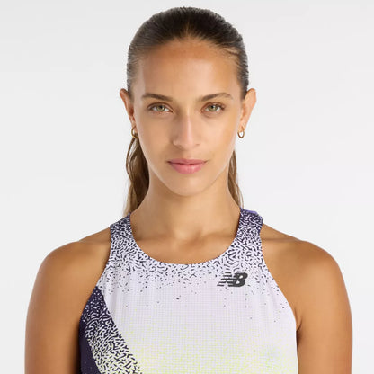 Women Race Day Ultra Light Printed Singlet / New Balance
