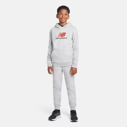 Kids French Terry Stacked Logo Hoodie / New Balance