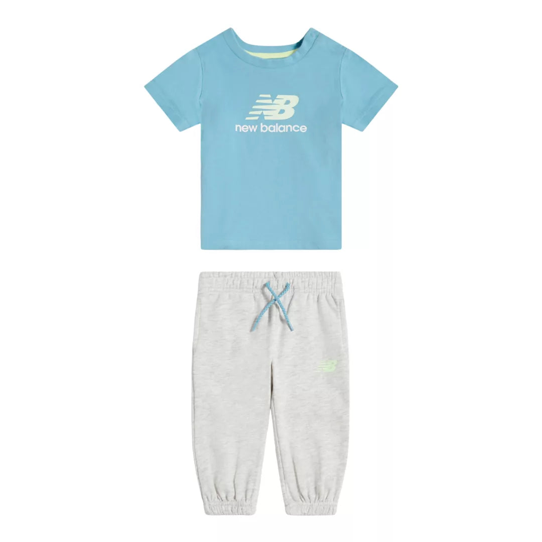 Kids Colourblock T-Shirt & Jog Set / New Balance