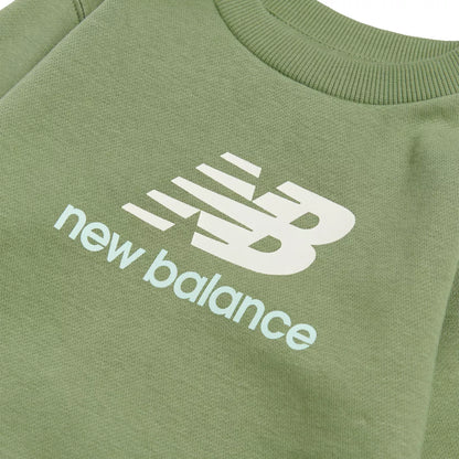 Kids Brush Back Stacked Logo Crew / New Balance