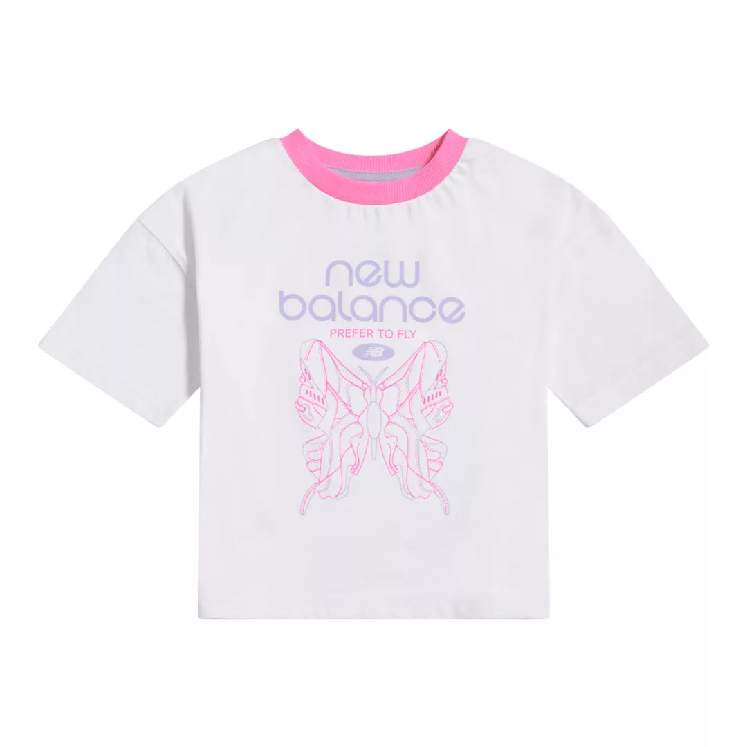 Kids Prefer To Fly Butterfly Graphic T-Shirt / New Balance