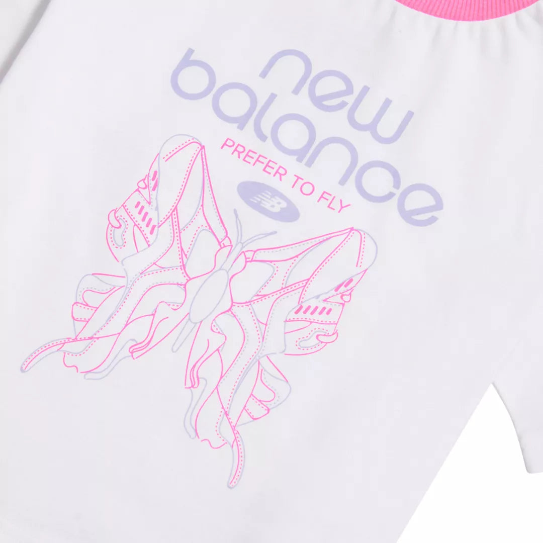 Kids Prefer To Fly Butterfly Graphic T-Shirt / New Balance