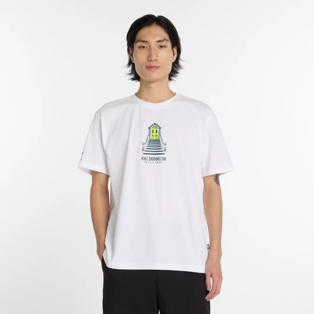 Men RBC Brooklyn Half Men's Graphic T-Shirt - Stoop / New Balance