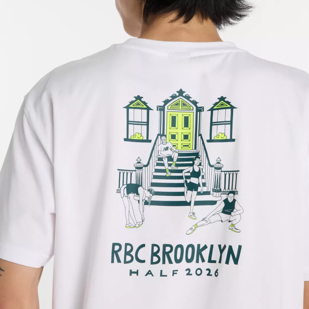 Men RBC Brooklyn Half Men's Graphic T-Shirt - Stoop / New Balance