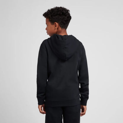 Kids Brush Back Stacked Logo Hoodie / New Balance