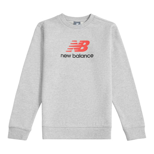 Kids Brush Back Stacked Logo Crew / New Balance